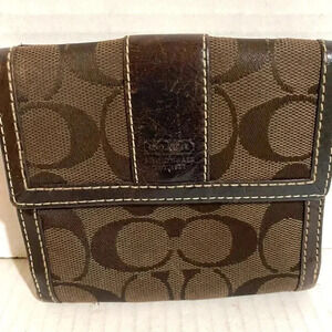 Coach CC signature print canvas wallet